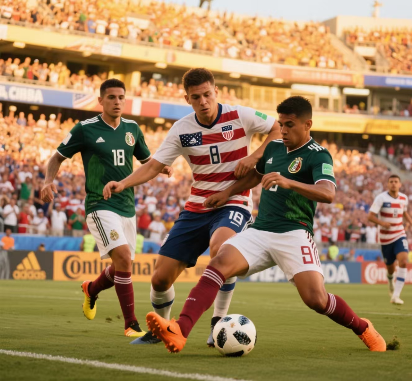 墨西哥体育选手在足球比赛中获得胜利 墨西哥体育选手在足球比赛中获得胜利